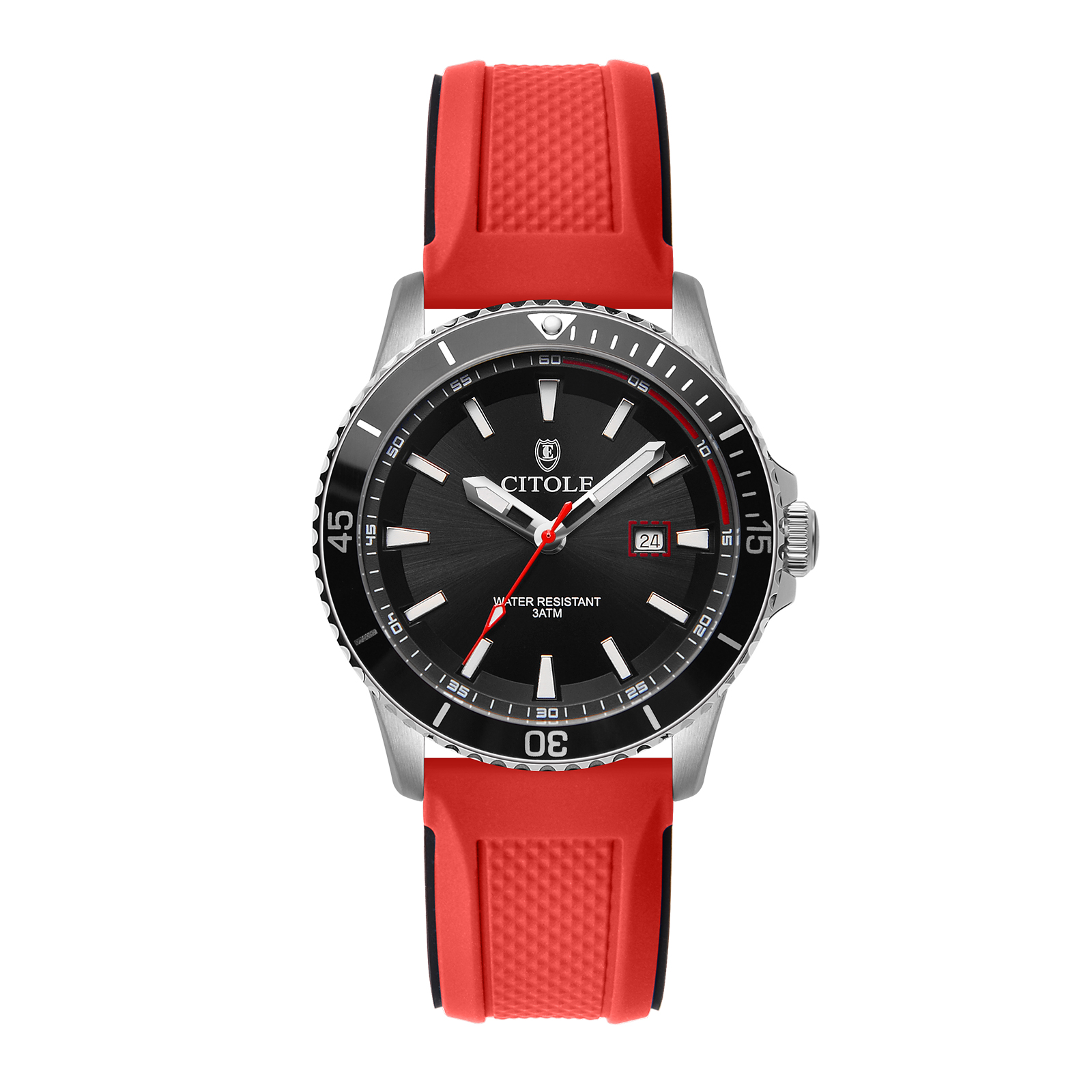 Luxury Watch Rubber Strap - Men's Classic Color Quartz Watch CT2001