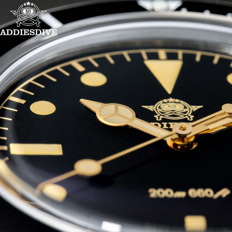 Luxury Watch All Black - ADDIESDIVE NEW Watches for Men Bubble