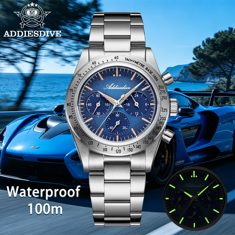 Luxury Watch It - ADDIESDIVE AD2552 Japan 0S20 Chronograph Men's