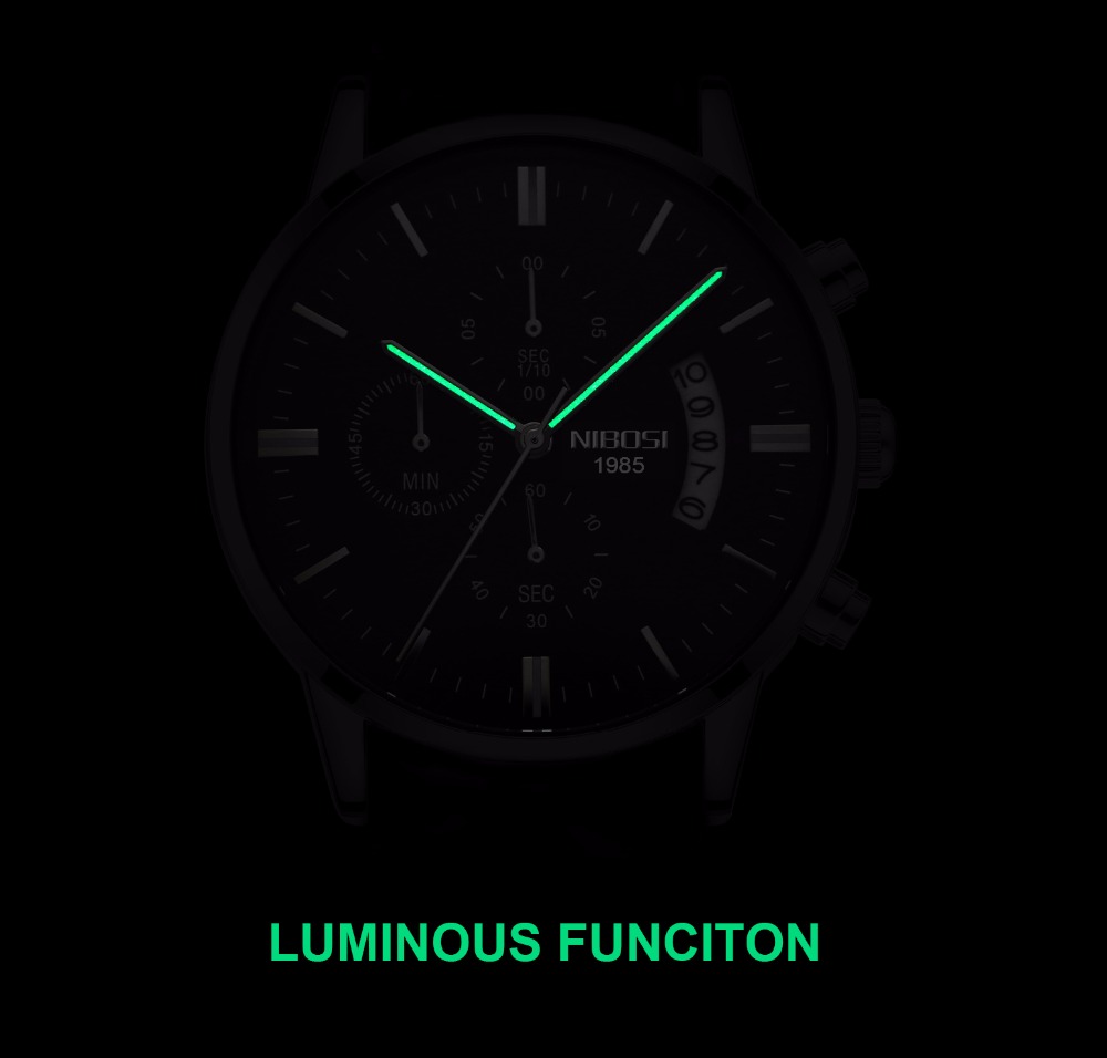 NIBOSI Stainless Steel Black Q - Luxury Watch All Black recensione e prezzo