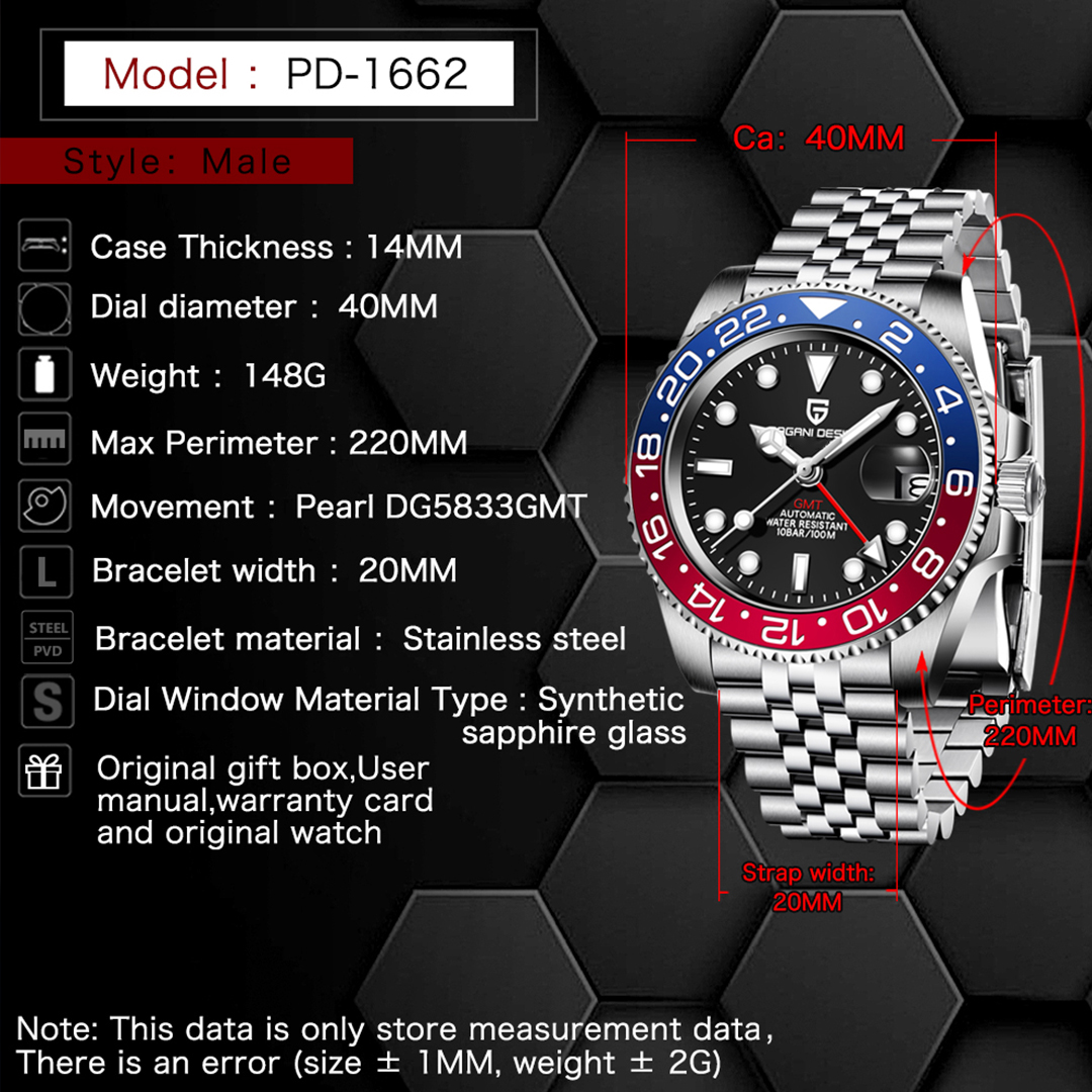New PAGANI DESIGN GMT Watch Me - Luxury Watch Design recensione e prezzo