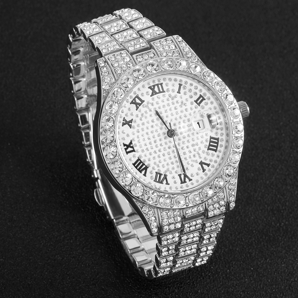 1 Hip-hop Full Diamond Silver  - Luxury Watch Life recensione e prezzo