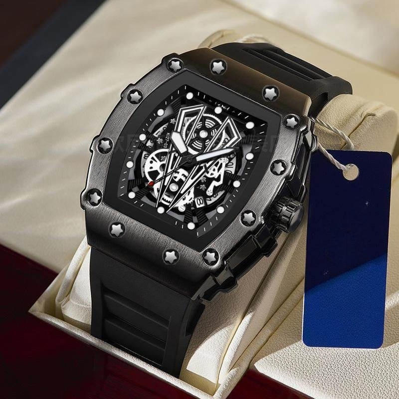 Transparent Black Case Casual  - Luxury Watch Rubber Strap recensione e prezzo