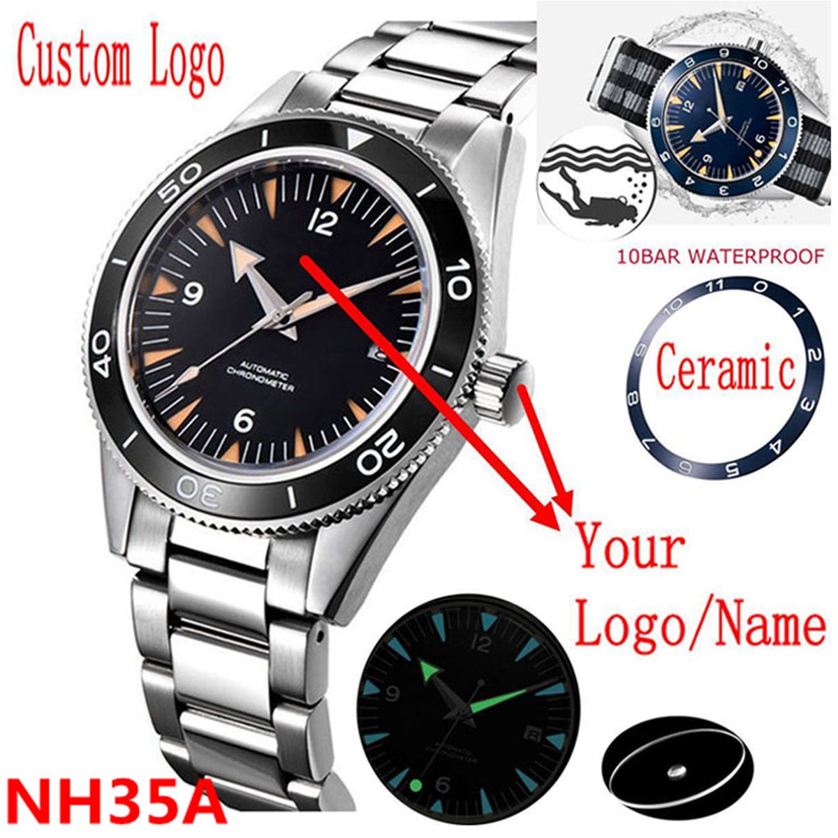 Custom Logo NH35 Movement Watc - Luxury Watch Life recensione e prezzo