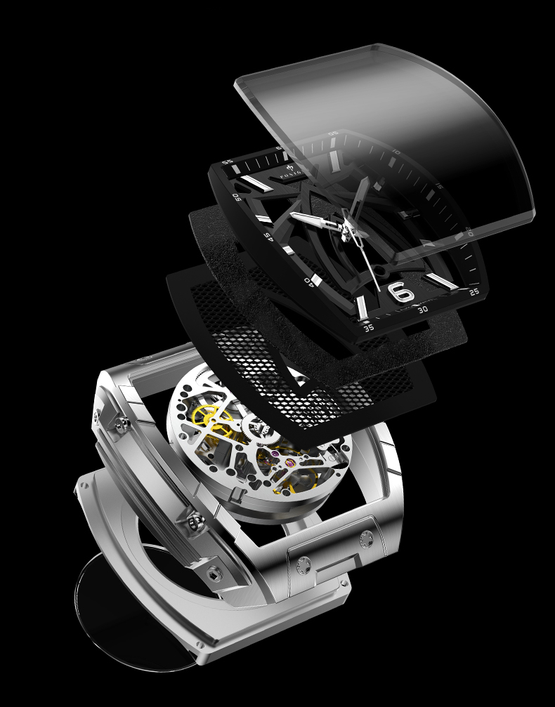 PONIGER Men Automatic Watch 44 - Luxury Watch Rubber Strap recensione e prezzo