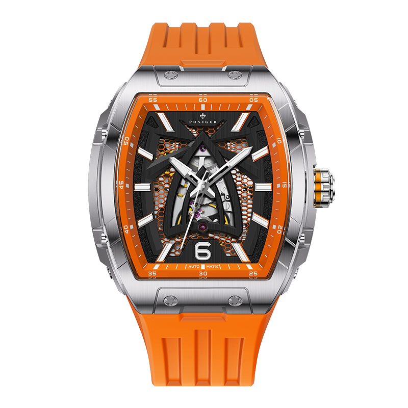 PONIGER Men Automatic Watch 44 - Luxury Watch Rubber Strap recensione e prezzo