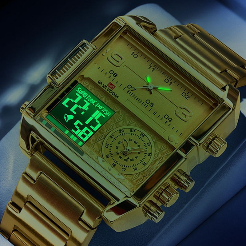 Dual Display Men Sports Watche - Luxury Watch All Black recensione e prezzo