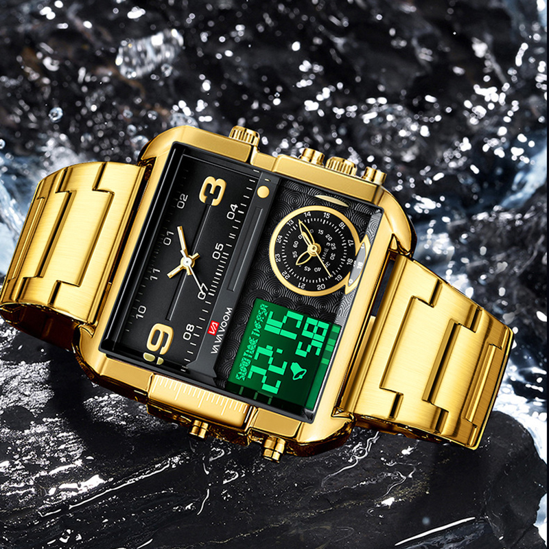 Dual Display Men Sports Watche - Luxury Watch All Black recensione e prezzo