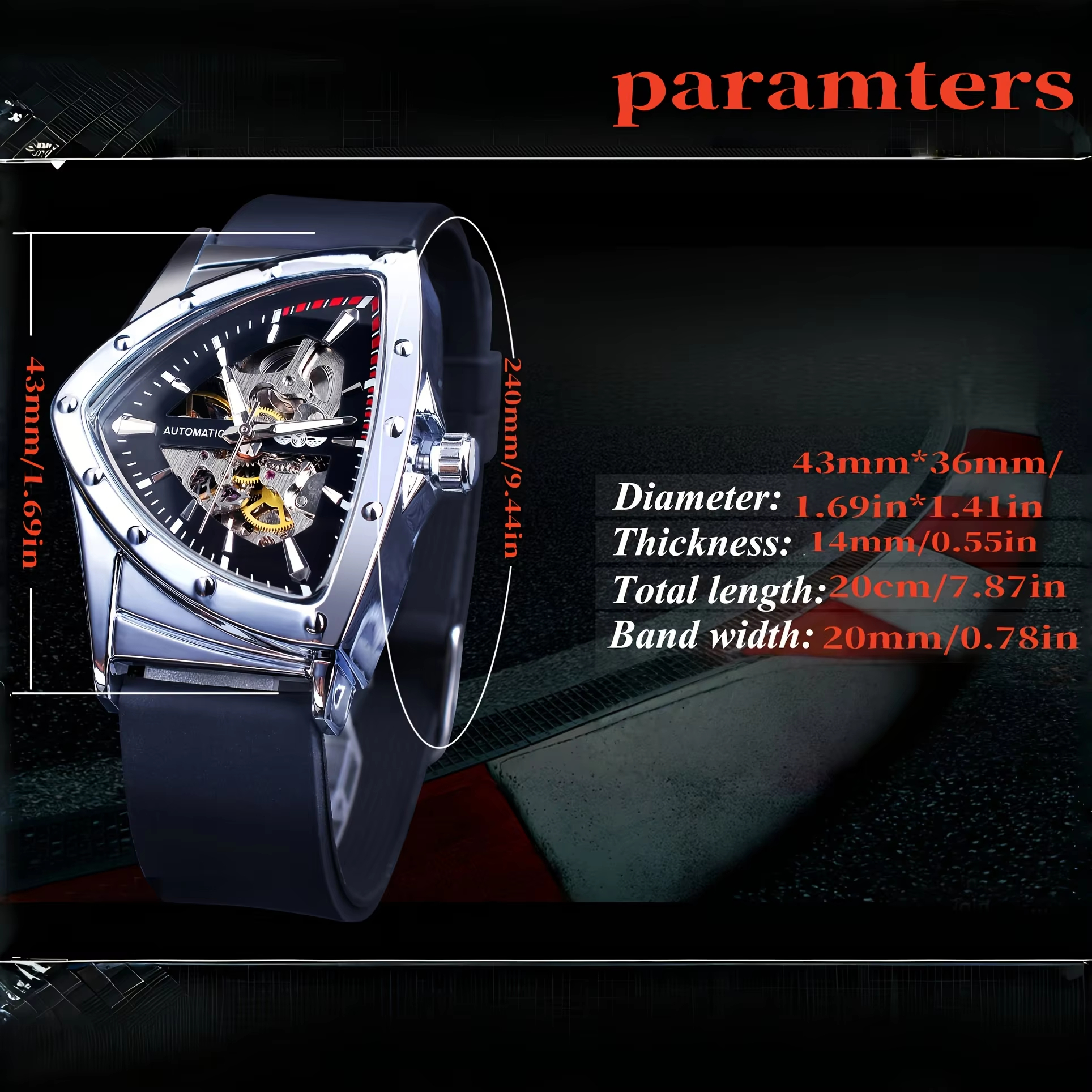 WINNER Men's Luxury Military M - Luxury Watch Rubber Strap recensione e prezzo