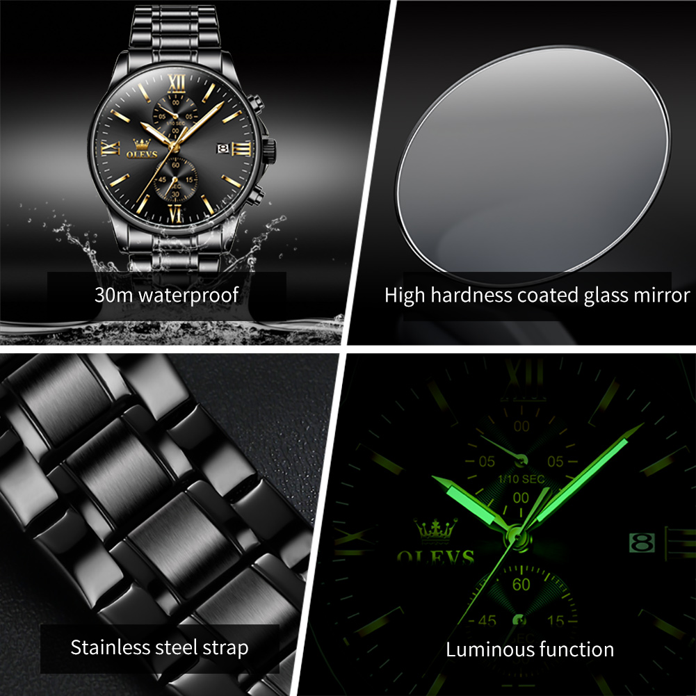 OLEVS 2886 Classic Black Quart - Luxury Watch All Black recensione e prezzo