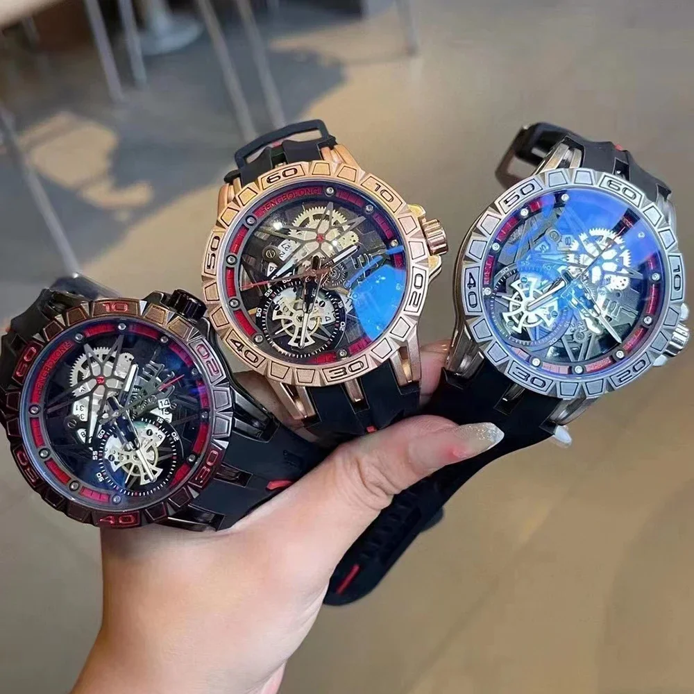 3D Quartz Watches Men Luxury C - Luxury Watch Rubber Strap recensione e prezzo