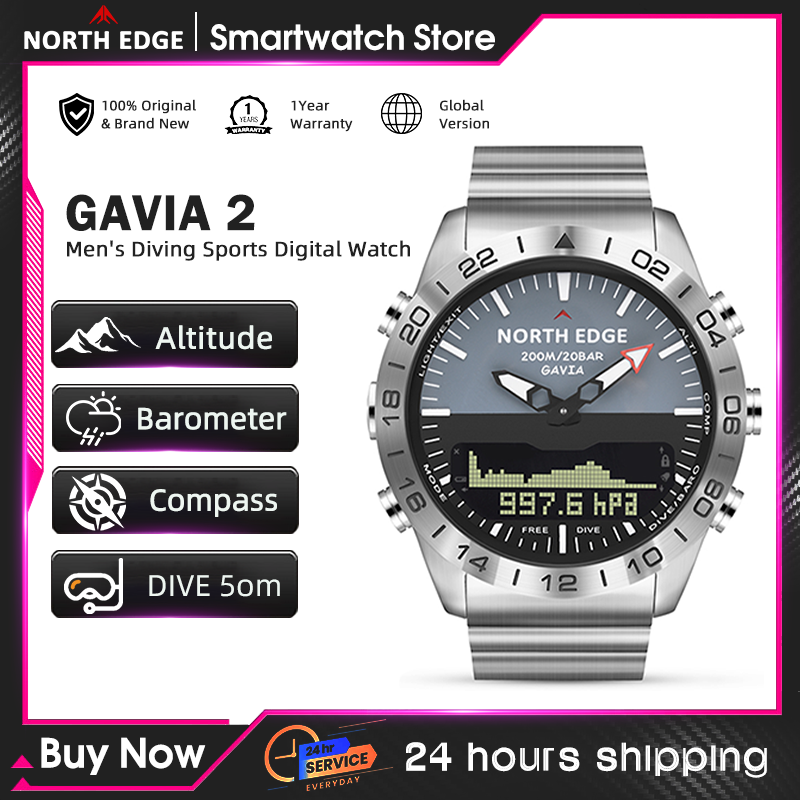 NORTH EDGE Mens Dive Watch Mil - Compass Watch Luxury recensione e prezzo