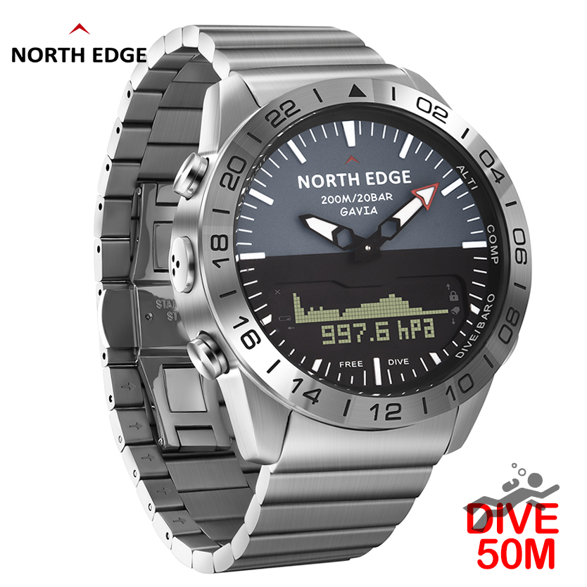 NORTH EDGE Mens Dive Watch Mil - Compass Watch Luxury recensione e prezzo