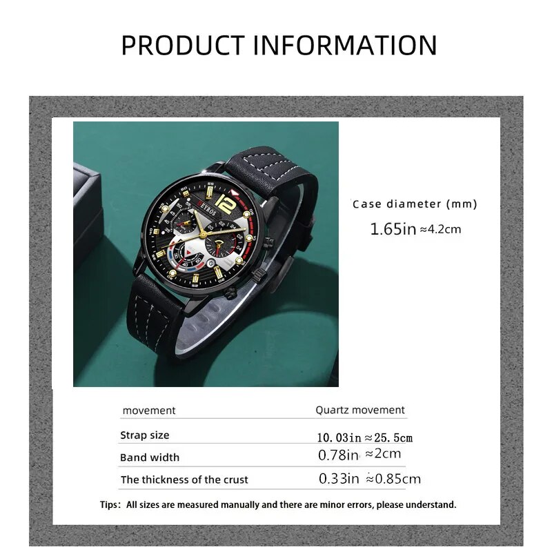 3PCS Set Fashion Mens Watches  - Luxury Watch All Black recensione e prezzo