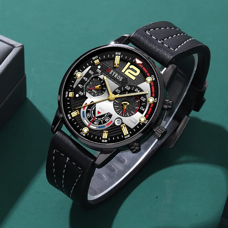 3PCS Set Fashion Mens Watches  - Luxury Watch All Black recensione e prezzo