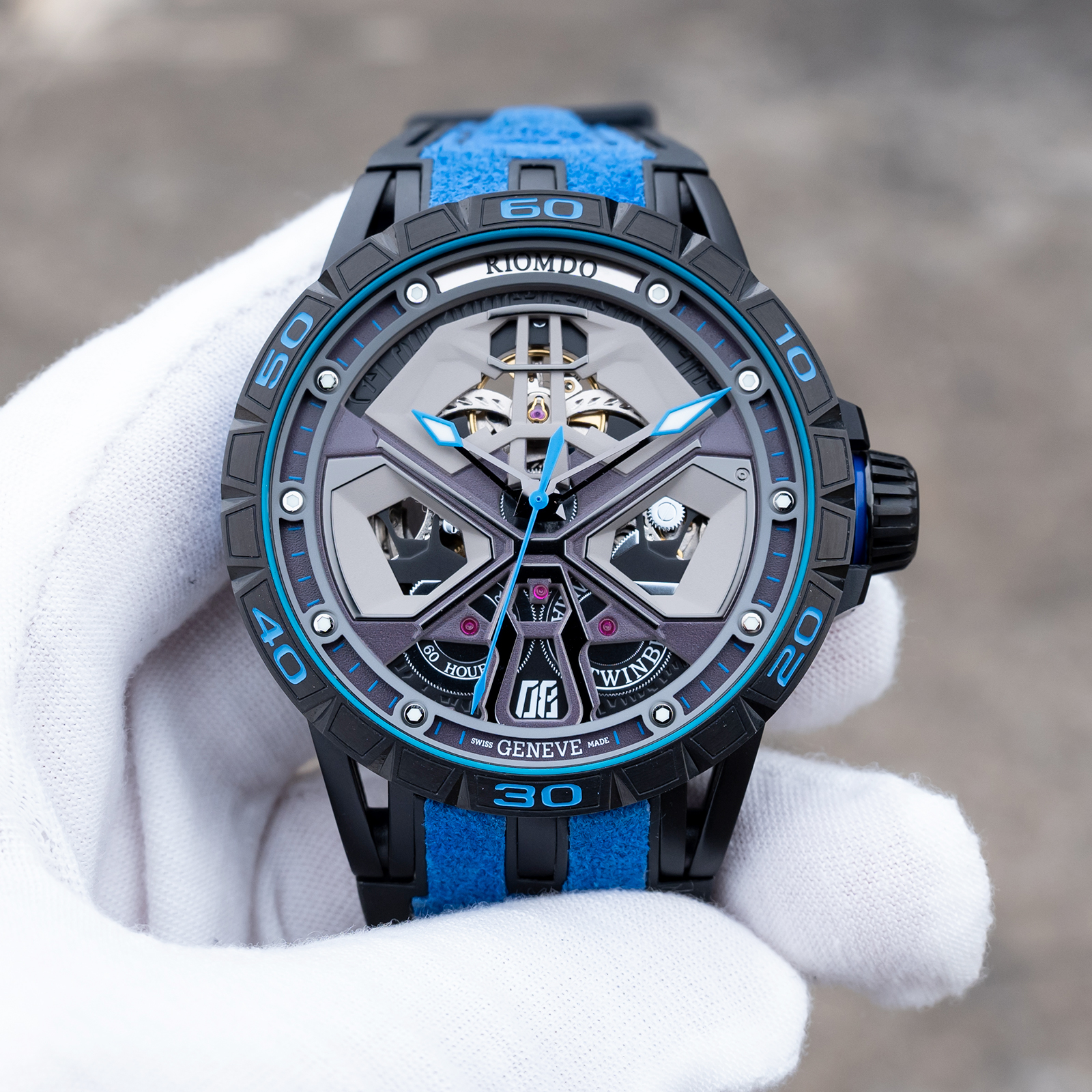 OBLVLO Mens Luxury Machinery S - Luxury Watch Rubber Strap recensione e prezzo