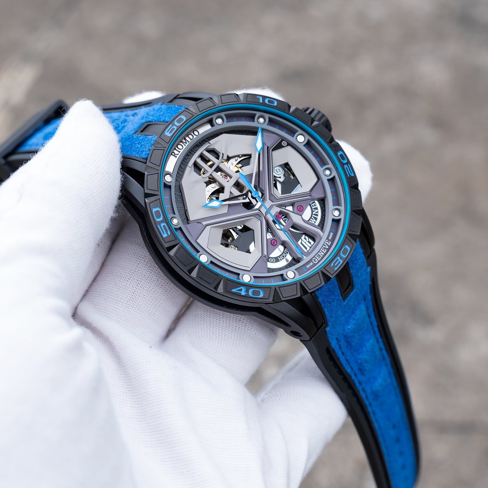 OBLVLO Mens Luxury Machinery S - Luxury Watch Rubber Strap recensione e prezzo