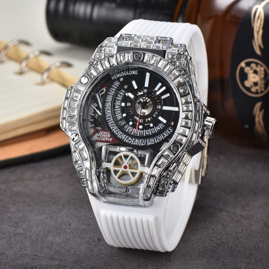 Full diamond Case Business Lux - Luxury Watch Rubber Strap recensione e prezzo