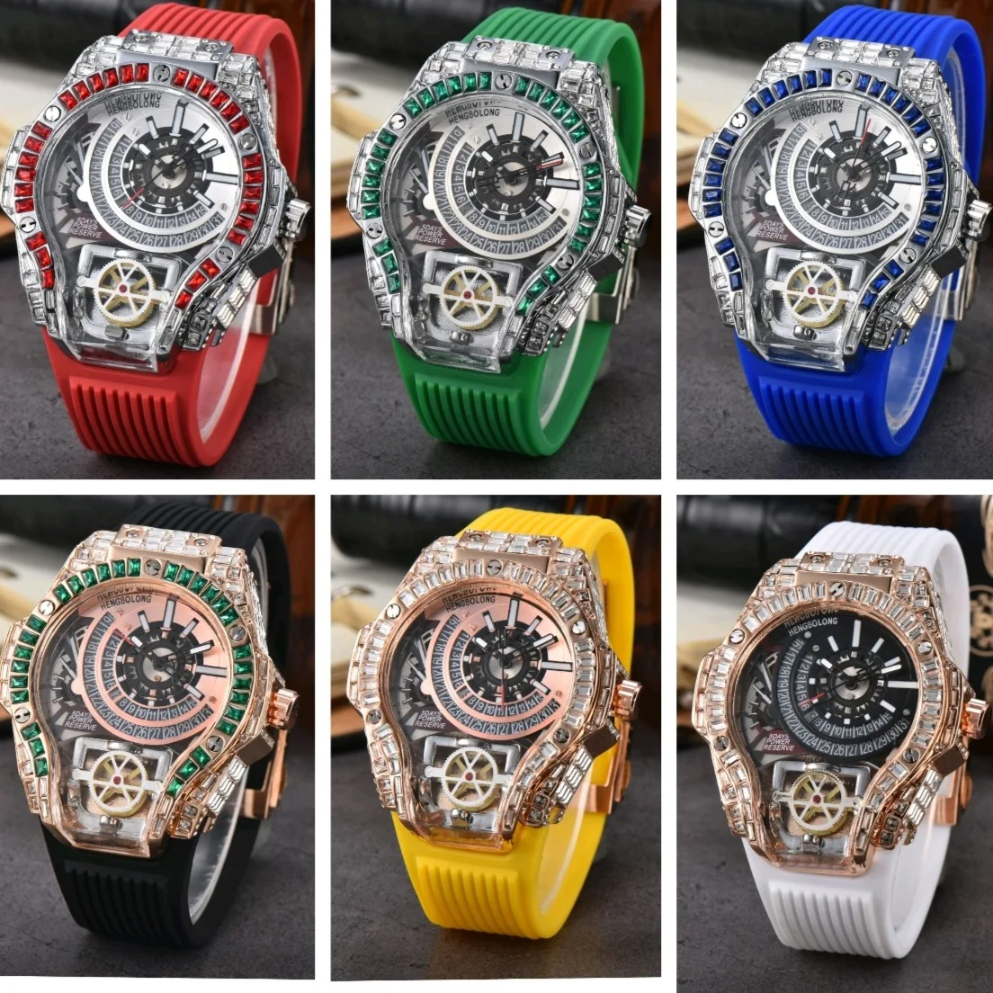 Full diamond Case Business Lux - Luxury Watch Rubber Strap recensione e prezzo
