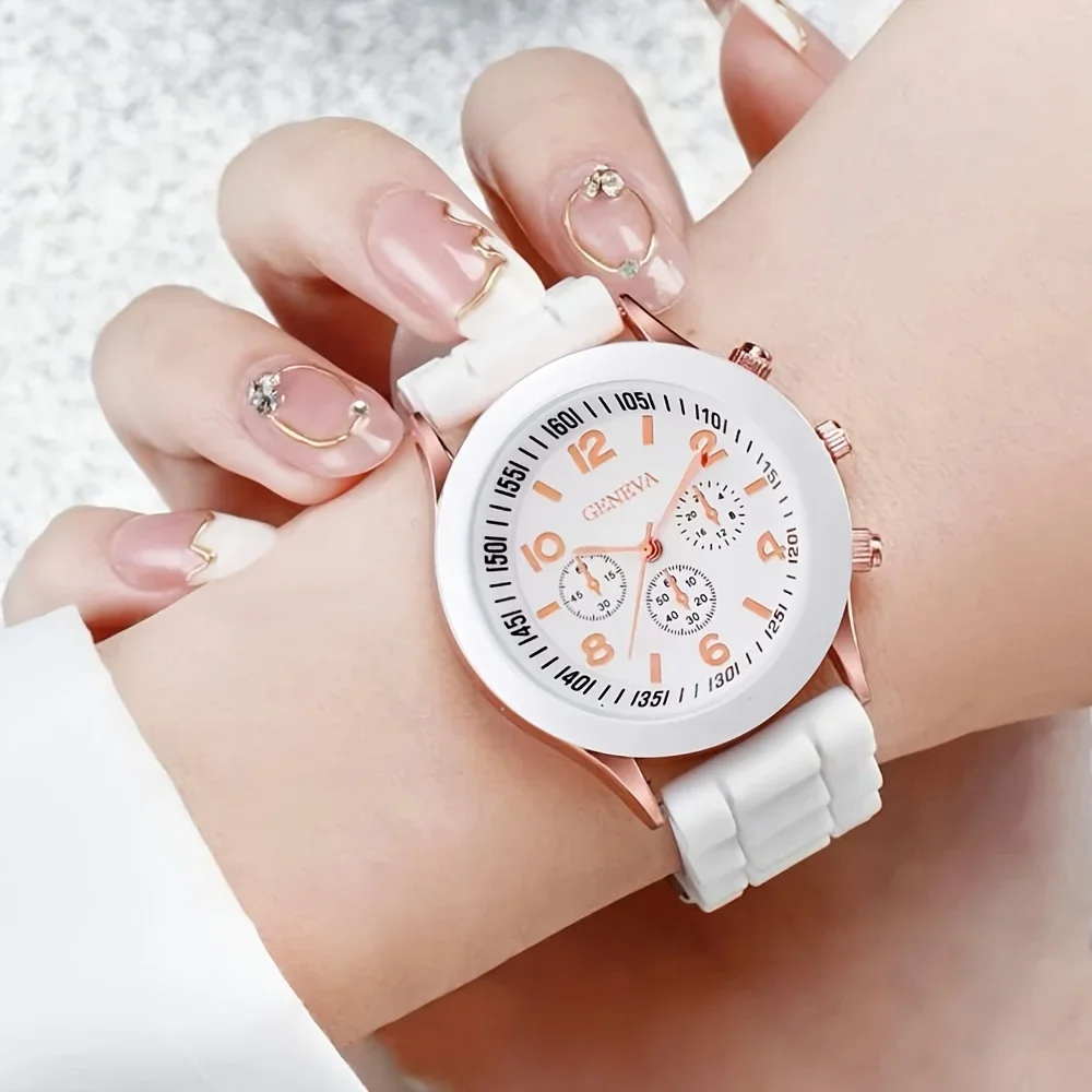 2Pcs Luxury Women's Watch Set  - Luxury Watch Rubber Strap recensione e prezzo