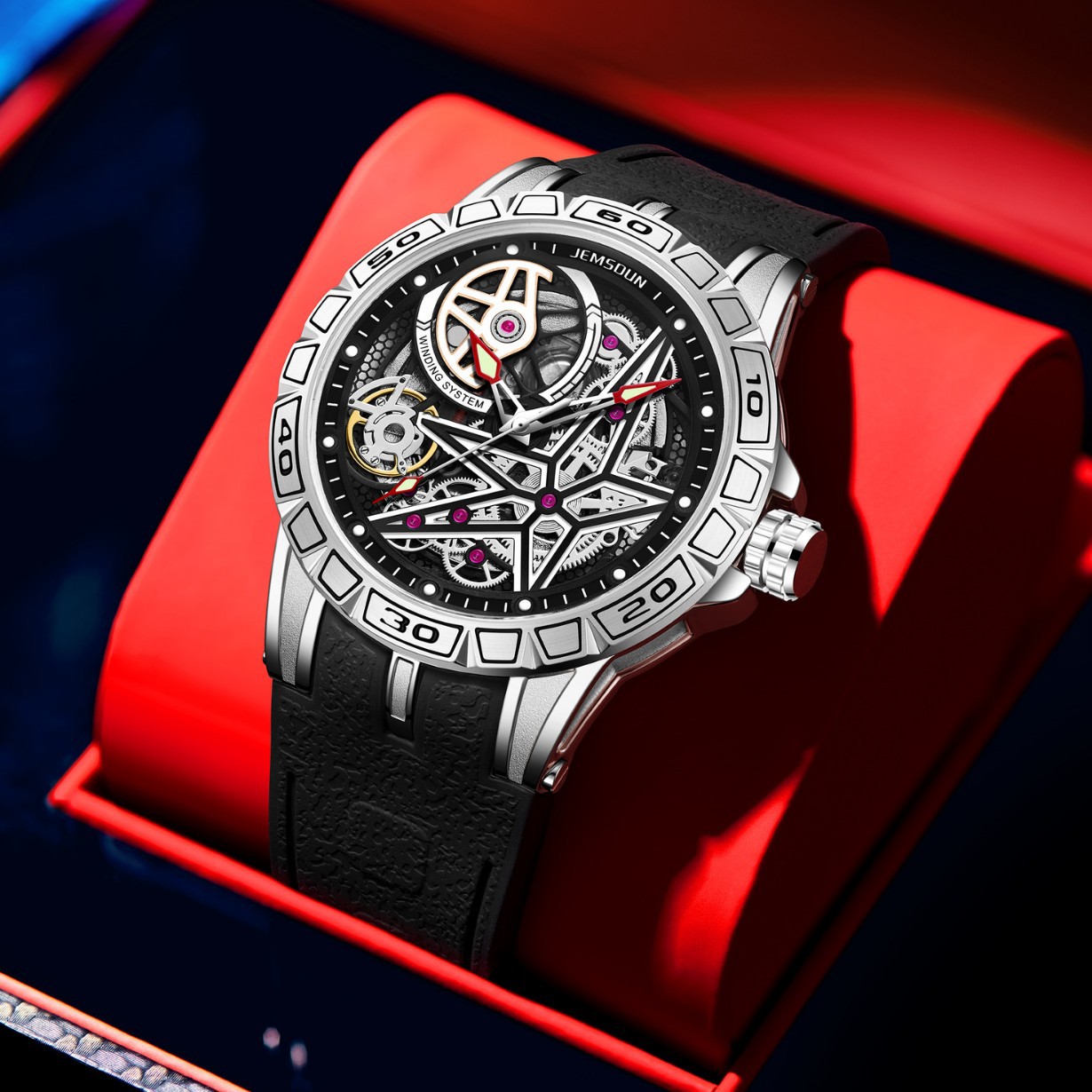 Creative 3D Quartz Watches Men - Luxury Watch Rubber Strap recensione e prezzo