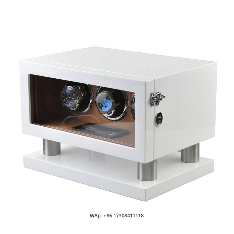 White Brown Leather Controller - Luxury Watch Winder Box recensione e prezzo