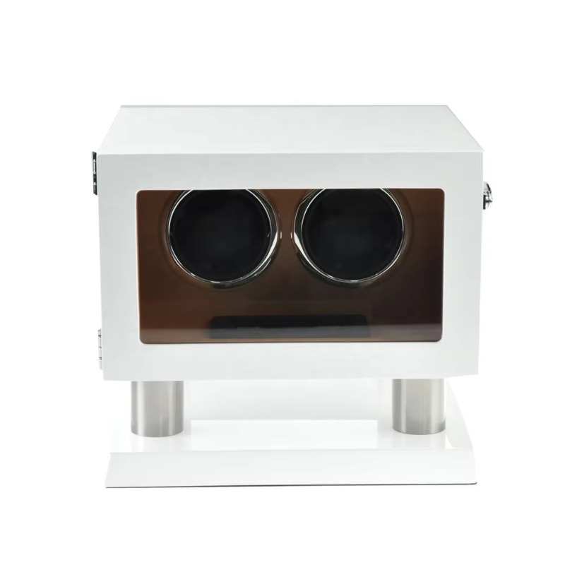 White Brown Leather Controller - Luxury Watch Winder Box recensione e prezzo