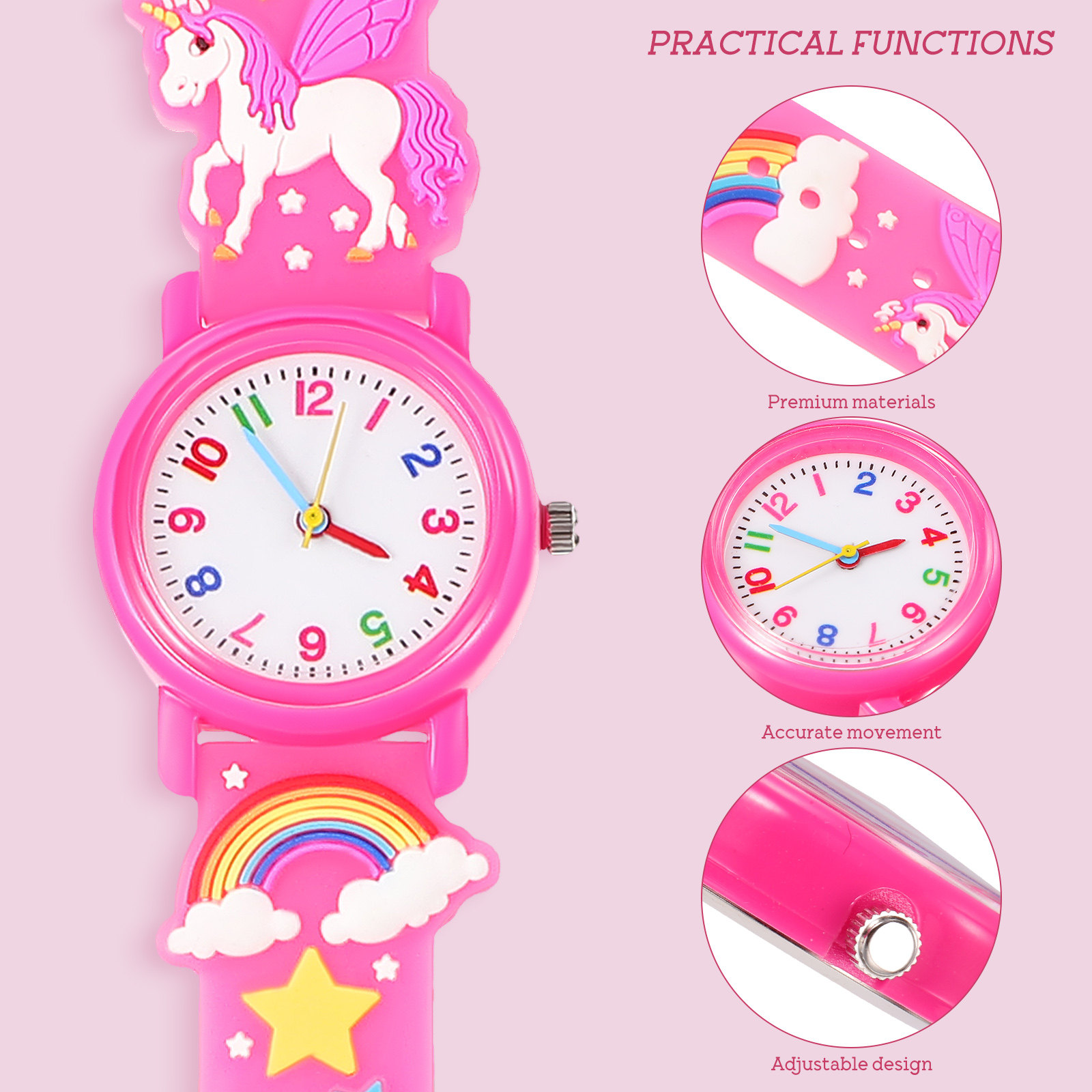 1Set Pink Children's Watch Uni - Luxury Watch Kids recensione e prezzo