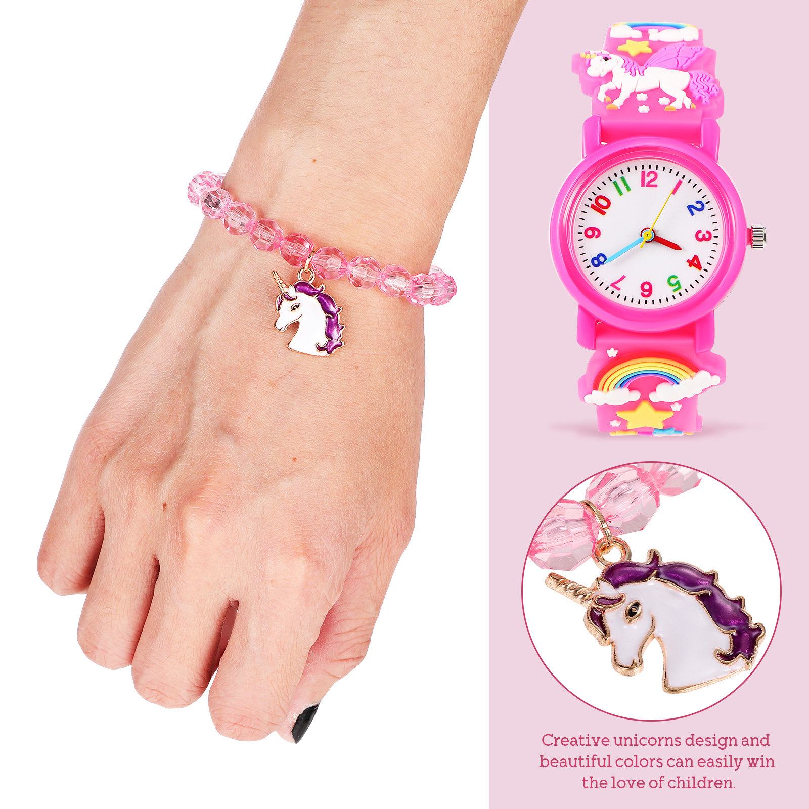 1Set Pink Children's Watch Uni - Luxury Watch Kids recensione e prezzo