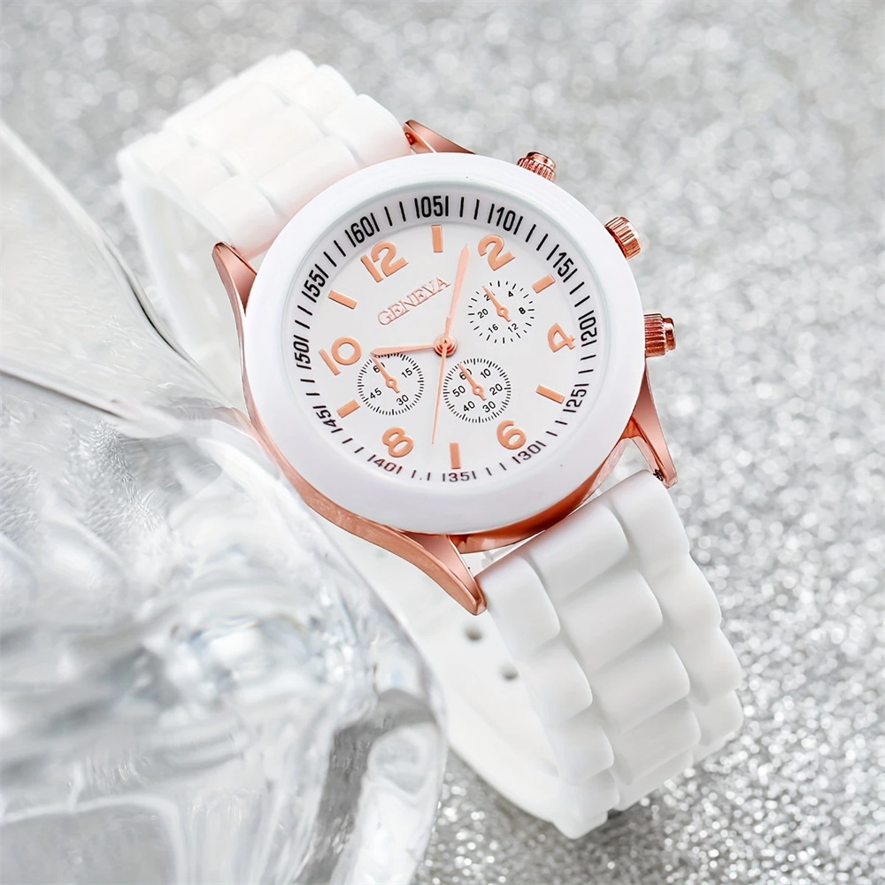 2Pcs Luxury Women's Watch Set  - Luxury Watch Rubber Strap recensione e prezzo