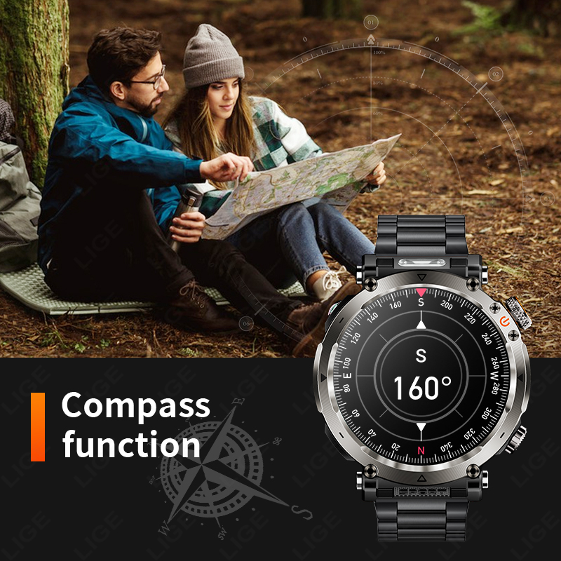 LIGE New Fashion luxury 5ATM M - Compass Watch Luxury recensione e prezzo
