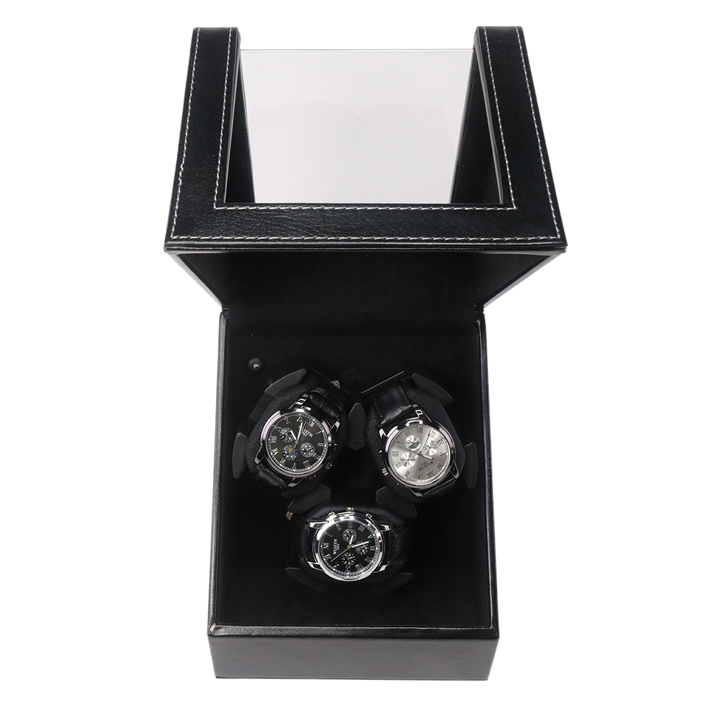 Black PU Leather 3 Slots Real  - Luxury Watch Winder Box recensione e prezzo