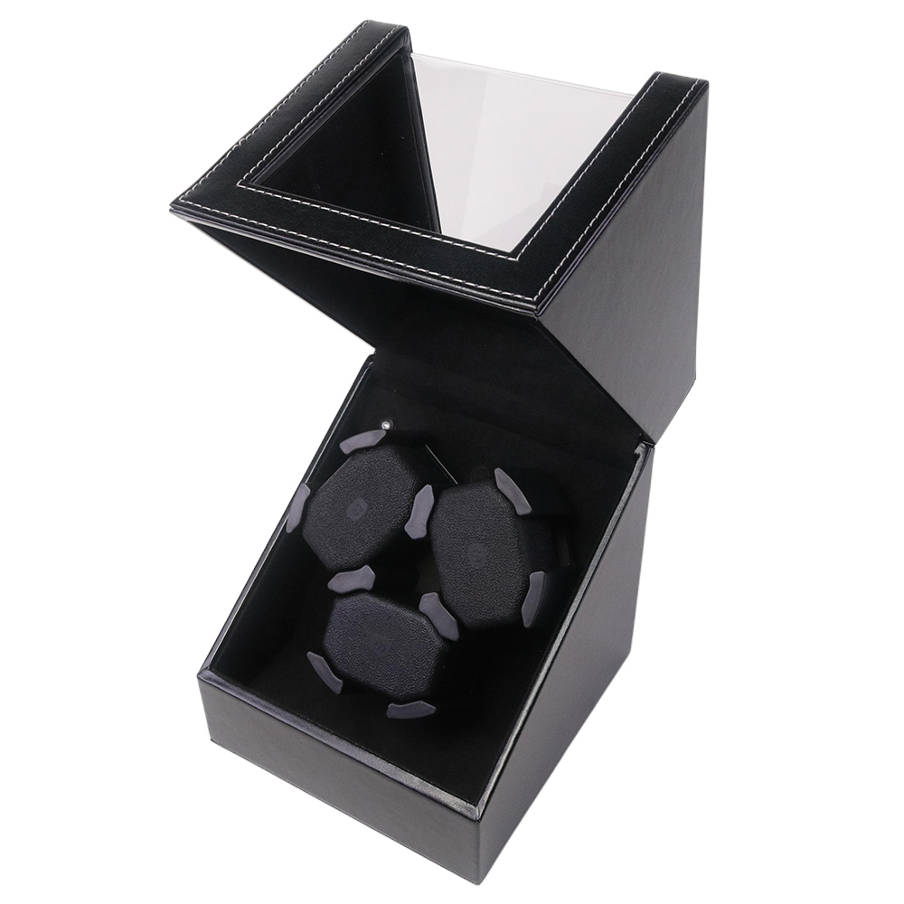 Black PU Leather 3 Slots Real  - Luxury Watch Winder Box recensione e prezzo