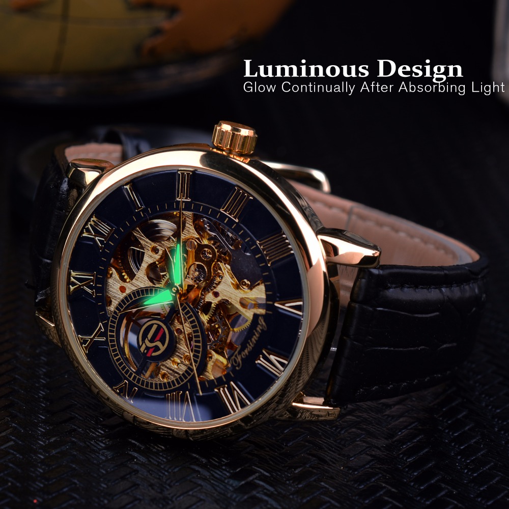 Forsining 3d Logo Design Hollo - Luxury Watch All Black recensione e prezzo