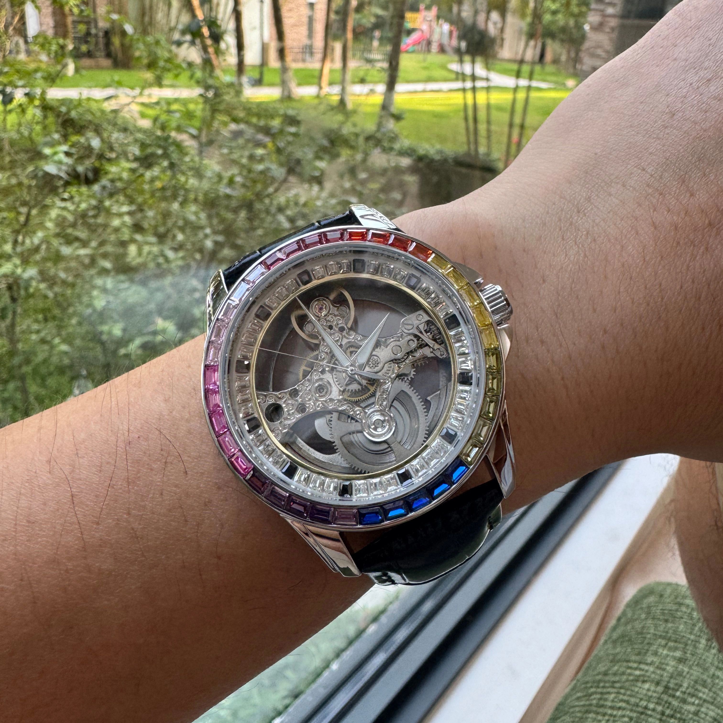 AOKULASIC Luxury Skeleton Auto - Luxury Watch All Black recensione e prezzo