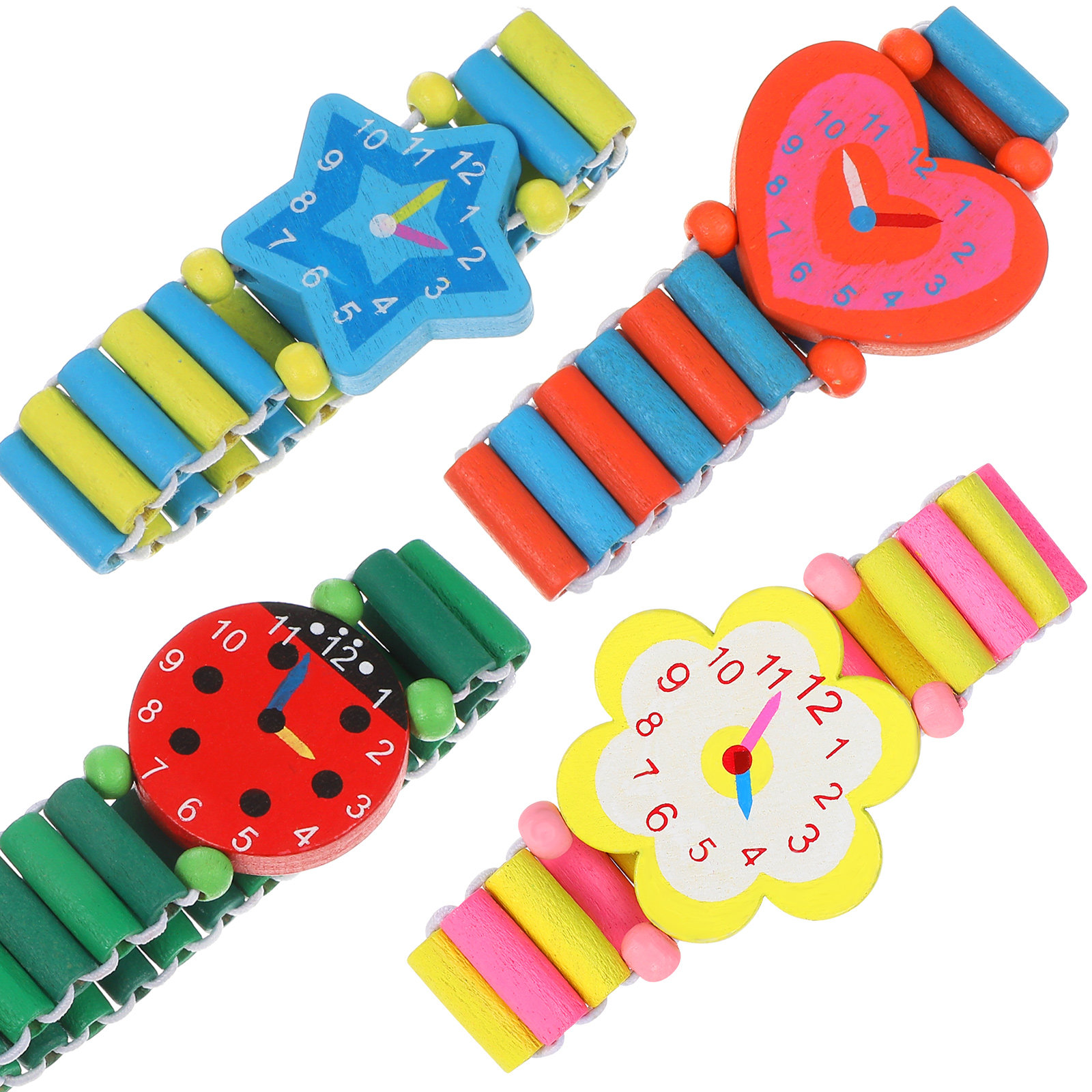 4Pcs Kids Cartoon Wooden Watch - Luxury Watch Kids recensione e prezzo