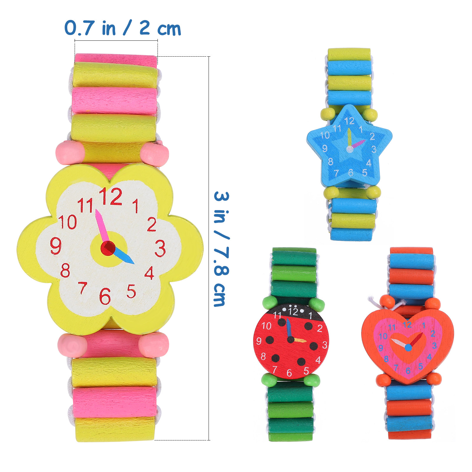 4Pcs Kids Cartoon Wooden Watch - Luxury Watch Kids recensione e prezzo