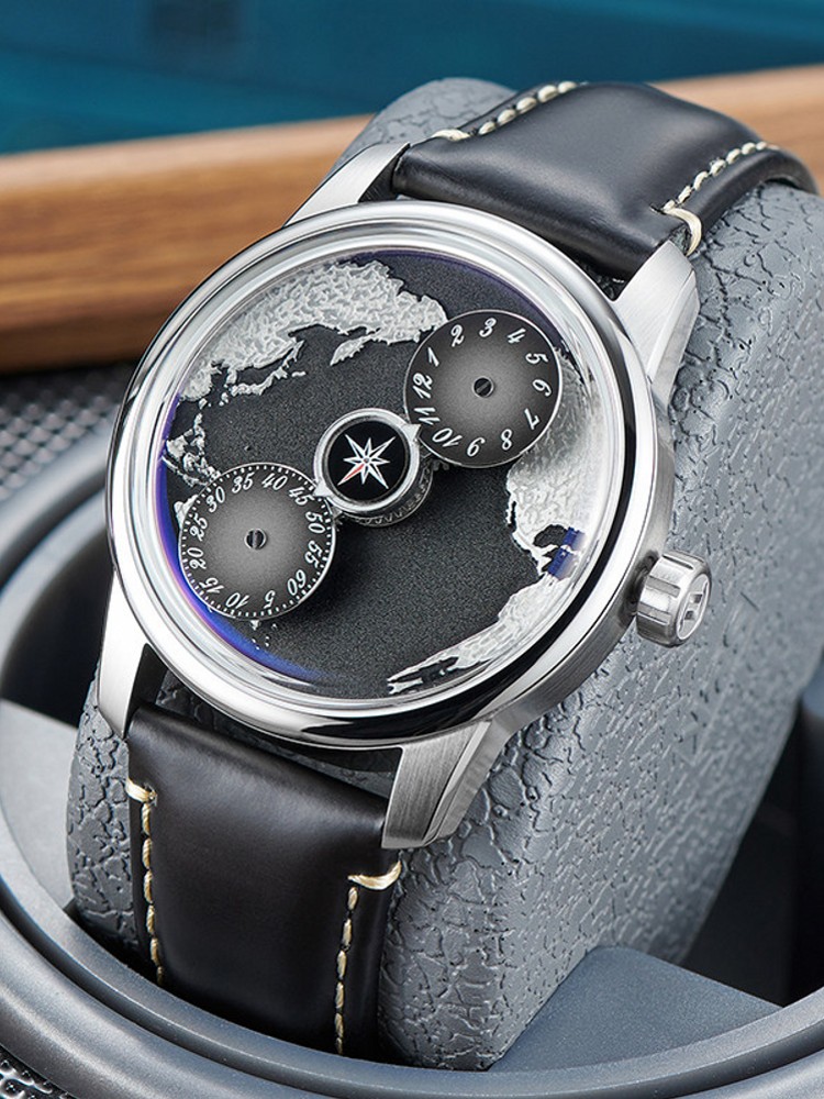Casual Men Work Blue Planet Fu - Compass Watch Luxury recensione e prezzo