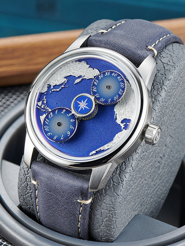 Casual Men Work Blue Planet Fu - Compass Watch Luxury recensione e prezzo