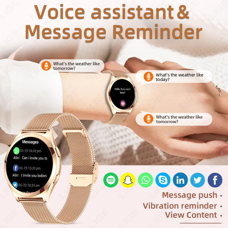 LIGE Luxury Smart Watch For Wo - Compass Watch Luxury recensione e prezzo