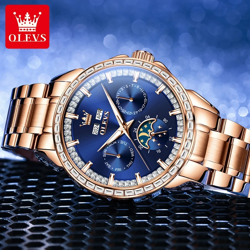 OLEVS 6695 NEW Men's Watches F - Compass Watch Luxury recensione e prezzo