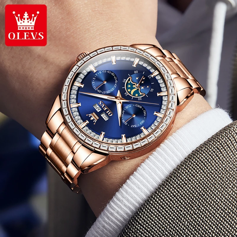 OLEVS 6695 NEW Men's Watches F - Compass Watch Luxury recensione e prezzo