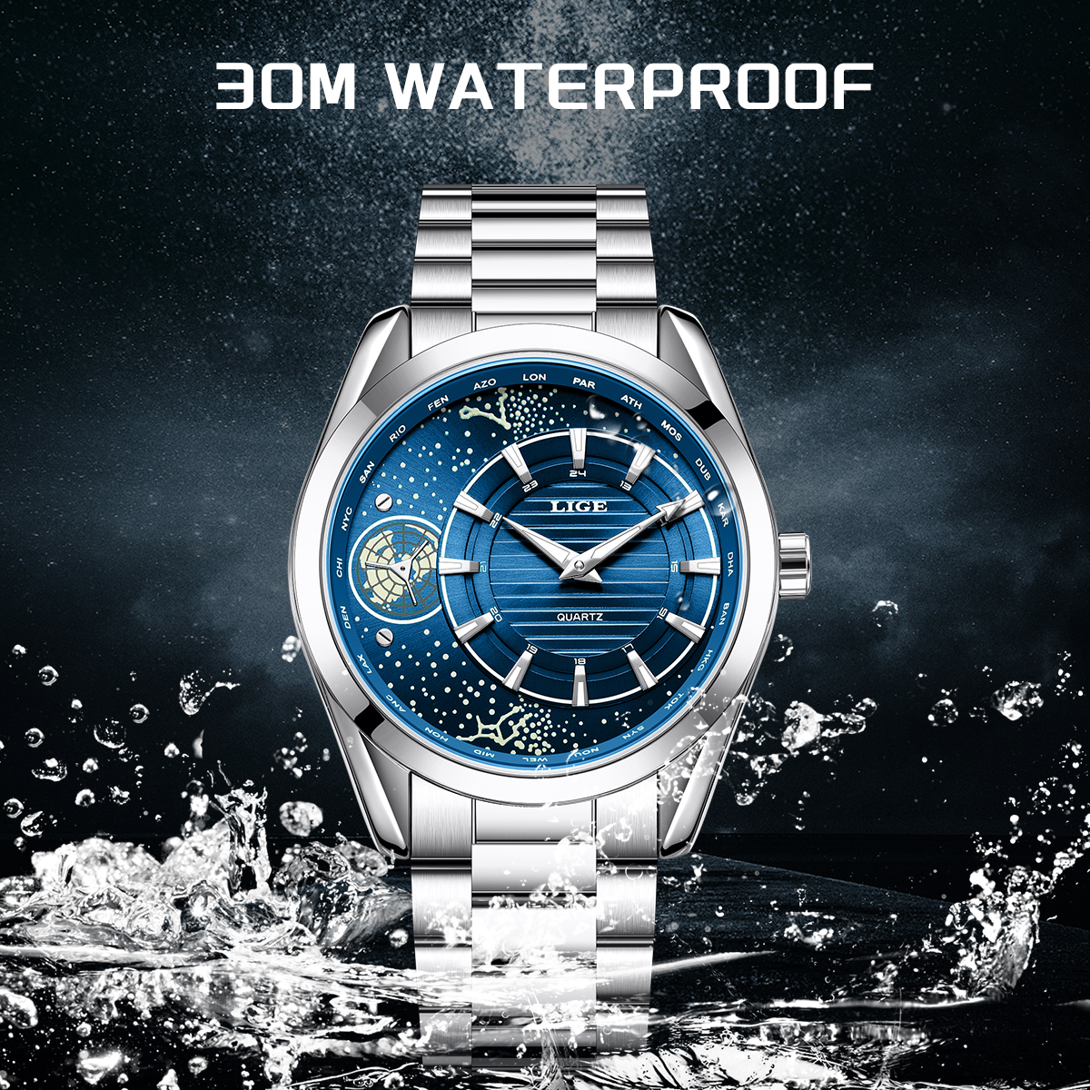 LIGE Original Quartz Man Watch - Compass Watch Luxury recensione e prezzo