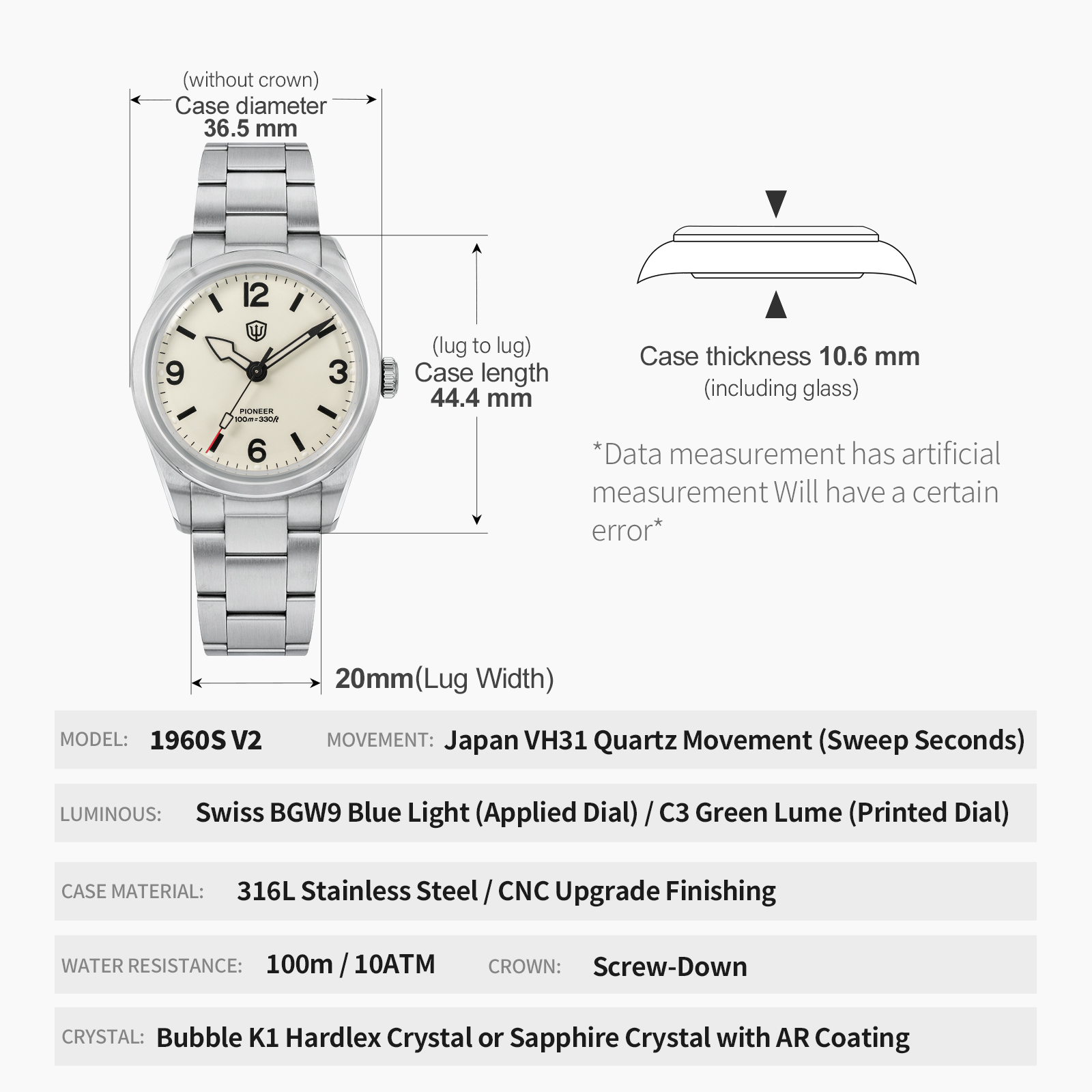 Watchdives WD1960S V2 Vintage  - Luxury Watch All Black recensione e prezzo