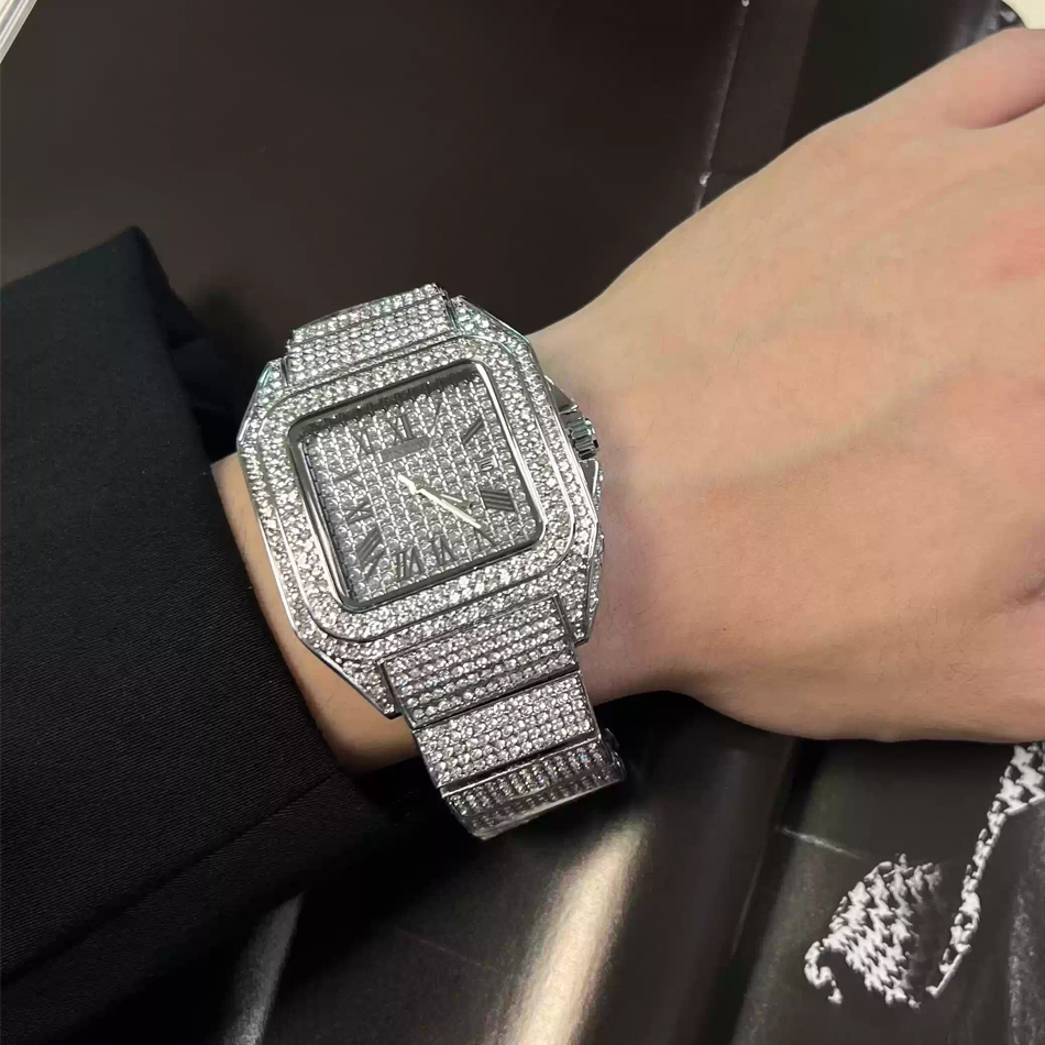 Gold or black Watch Ice Out Sq - Luxury Watch All Black recensione e prezzo