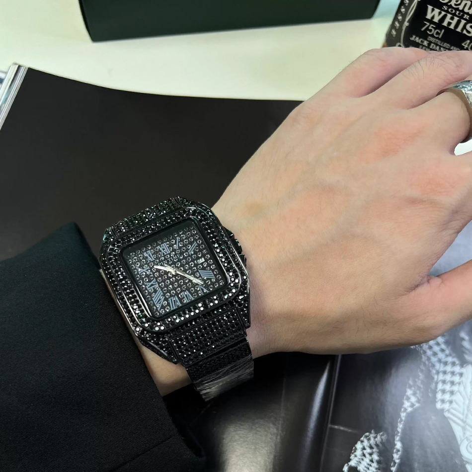Gold or black Watch Ice Out Sq - Luxury Watch All Black recensione e prezzo